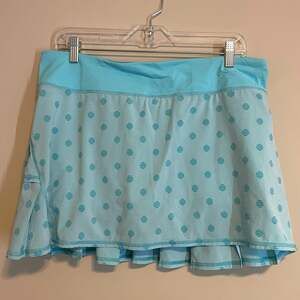 Lululemon Pace Setter Skort in Angel Blue Stripe Dot Size 10 Athletic Skirt Gym